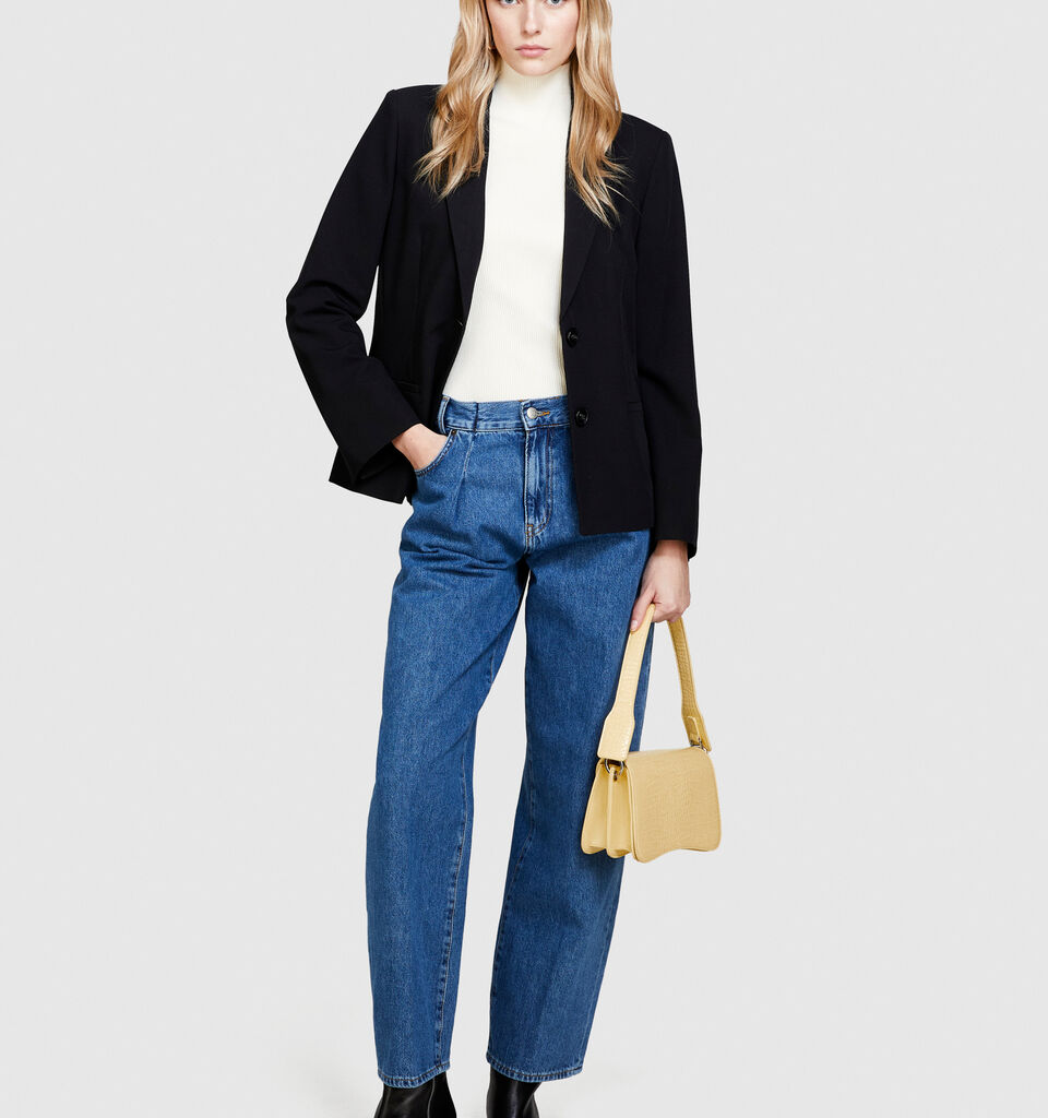 Loose fit jeans - women's relaxed fit jeans - Dark Blue | Sisley image number 1